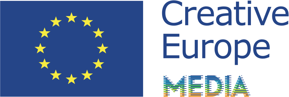 EU:s flagga och Creative Europe Media